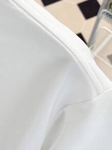 100% Cotton 30.1 Basic T-Shirt Fun Print New Arrival Blouse Shipping Today - 白色 - 查看 3