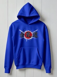 Samurai Rurouni Kenshin Warrior Sweatshirt Anime Japanese Manga  1990 Flow Fx - Xanh đậm - Xem 1