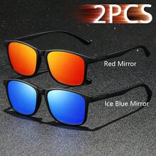 2 件时尚复古格纹图案方形男女通用时尚眼镜奢华品牌设计师时尚眼镜时尚热带海滩度假夏季粉彩矩形眼镜闪亮材质优雅美学度假服装男士太阳镜经典驾驶钓鱼旅行购物户外运动旅游露营登山休闲护目镜复古旅行司机时尚眼镜男女眼镜 - 2ZHF317-2 - 查看 15