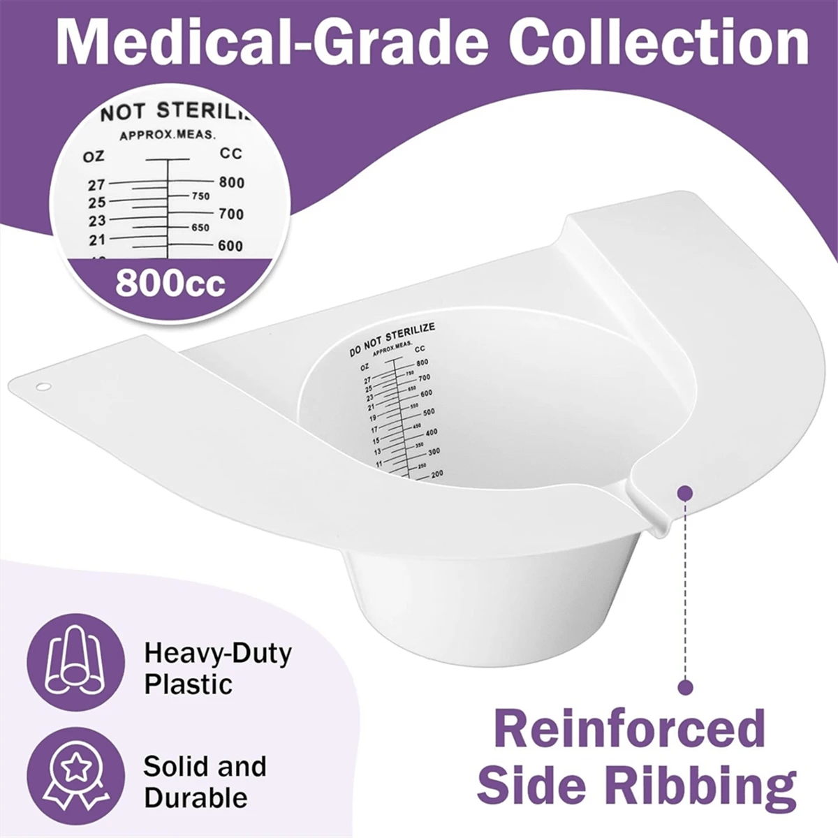 10 Pcs Urine Hats For Toilets Stool Sample Collection Kit Hat Collector