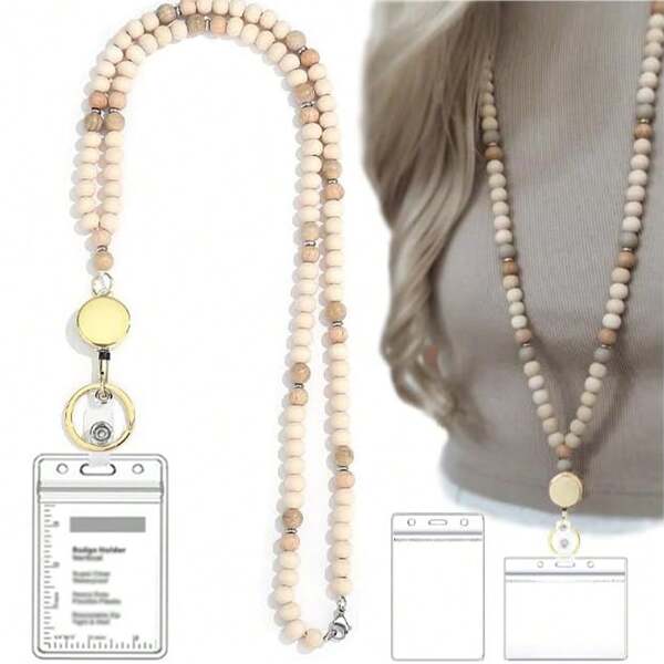 1Pc Lanyard Lanyards For Id Badges Teacher Lanyard Lanyards For Keys Retractable Lanyards For Id Badges Holder Cute Keychain Lanyard Women (Includes 2 ID Rubber Covers) Back To School