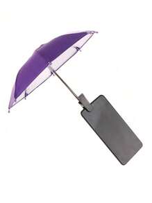 1/2 piezas Paraguas parasol impermeable con soporte para teléfono, paraguas mini con protección UV, adecuado para lluvia ligera, visera de sol universal para teléfono, accesorio antirreflejo para teléfono al aire libre, accesorio esencial de viaje, accesorios de fitness y estudio, necesidad de camping de vacaciones, accesorio de vacaciones - Multicolor - Ver 4