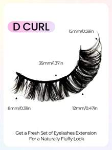 Rikuaild 7 Pairs Natural D Curl Russian Faux Mink Lashes, Fluffy & Thick, Soft & Messy Curly False Eyelashes, Create Charming Makeup - Criss Cross lashes - View 6