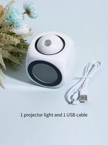 New Multifunctional Projection Clock, LED Light Projection Alarm Clock, Voice Alarm Clock, Projection Clock, Can Automatically Tell Time, Automatically Detect Real-Time Temperature, 3*AAA Batteries And USB Dual-Mode Power Supply (Batteries Not Included)