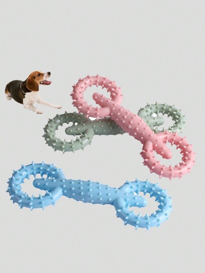 1pc Pet Toy Chew Toy Com Anel de Puxar, Dentição Stick Brinquedo Interativo para Cachorro