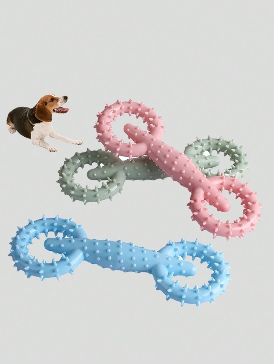 1pc Pet Toy Chew Toy With Pull Ring, Teething Stick Interactive Dog Toy - Multicolor - View 1