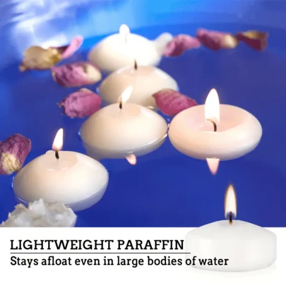 6/10/20pcs Floating Water Candles, White Stone Wax, Floating Water Candles For Wedding,Birthday, Party And Home Decoration, Home Decor, Room Decor, Weddings Decor, Tabletop Decor, Aromatherapy Gift Opp Packing