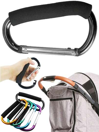1PC Sturdy And Durable Multifunctional Stroller Hook With EVA Handle - Durable Aluminum Alloy For Shopping And Storage Accessories Stroller Accessories Dona Stroller Accessories