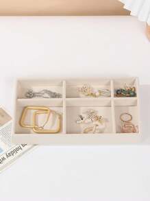 7 件/套珠宝展示托盘，天鹅绒珠宝收纳盒，戒指耳环项链珠宝收纳托盘，可堆叠珠宝架托盘，化妆品收纳和展示，适用于假日海滩、浴室收藏、卧室收藏，大容量 - 彩色 - 查看 6