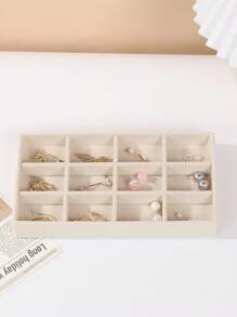 7 件/套珠宝展示托盘，天鹅绒珠宝收纳盒，戒指耳环项链珠宝收纳托盘，可堆叠珠宝架托盘，化妆品收纳和展示，适用于假日海滩、浴室收藏、卧室收藏，大容量 - 彩色 - 查看 7