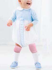 2 双/5 双，随机颜色婴儿护膝袜，幼儿爬行护膝腿部保护套，0-36 个月婴儿腿部保护套，婴儿礼物 - 彩色 - 查看 5