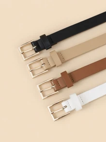 4pcs Elegant Metal Buckle Belt For Coats And Dresses Plus Belt