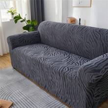 1 pièce Housse de canapé jacquard vague lavable toute saison, universelle et amovible, housse de protection anti-poussière gaufrée, décoration d'intérieur - 1 place : convient pour les canapés de 90-140 cm (35-55 po) de long / 2 places : convient pour les canapés de 145-185 cm (57-73 po) de long / 3 places : convient pour les canapés de 190-230 cm (74-90 po) de long / 4 places : convient pour les canapés de 235-300 cm (92-118 po) de long