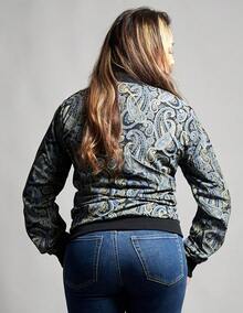 Women's Cashmere Bomber Jacket By Chico Malo - Black - View 4