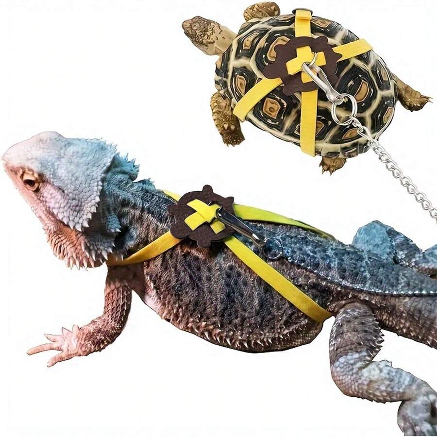 1pc S/M Size Cotton Plush Adjustable Tortoise Leash For Small Pets