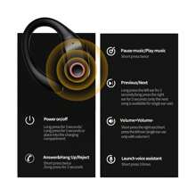 Wireless Earbuds Bluetooth 5.3 Headphones Stereo Bass, ENC Noise Cancelling Mic HD Call, Over Ear Buds With Soft Earhooks For Sports, 48H Playtime LED Display, IP7 Waterproof Earphones For Android IOS - Red - View 5