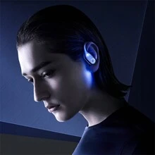 Wireless Earbuds Bluetooth 5.3 Headphones Stereo Bass, ENC Noise Cancelling Mic HD Call, Over Ear Buds With Soft Earhooks For Sports, 48H Playtime LED Display, IP7 Waterproof Earphones For Android IOS - Red - View 6