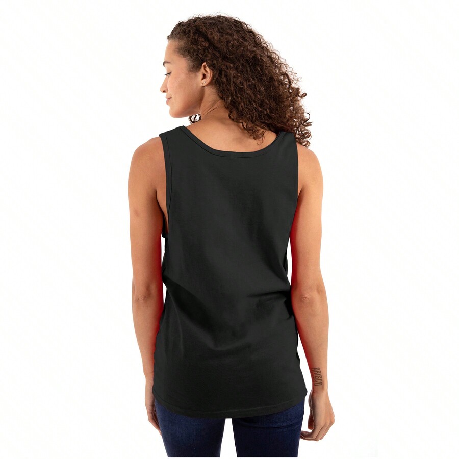 Icker Sea Letters Tank Top T Shirt Black/Fuchsia COB-15-12