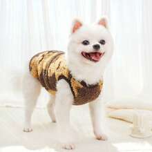 1Pc Cute Plush Winter Pet Vest - Warm And Cozy Clothing For Small Dogs And Cats