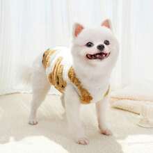 1Pc Cute Plush Winter Pet Vest - Warm And Cozy Clothing For Small Dogs And Cats