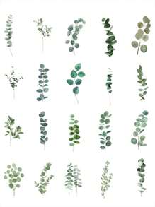40pcs/Pack Garden Plant & Flower Themed PET Stickers, Scrapbooking Decoration Material,School Supplies,Back To School