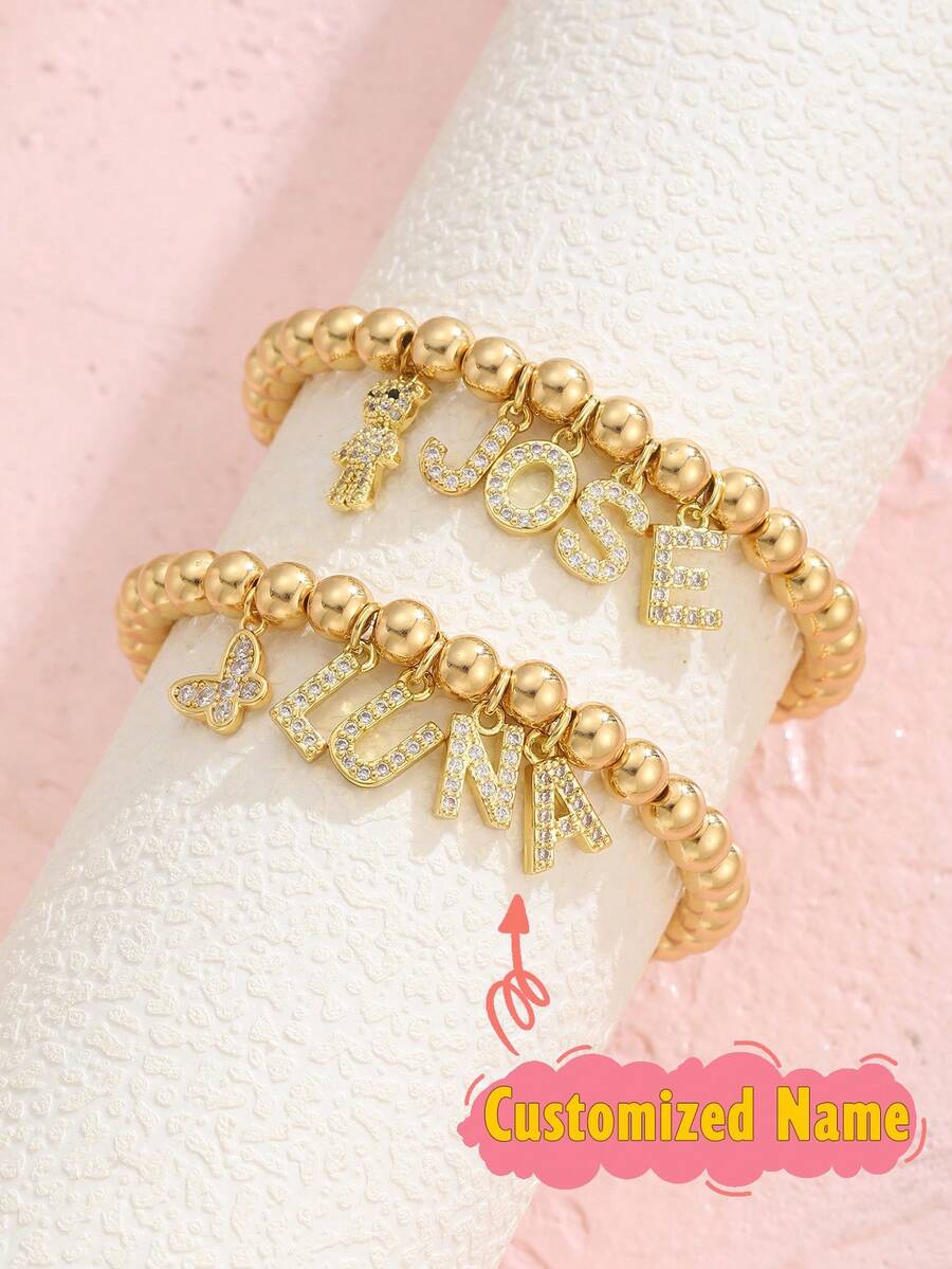 1 chiếc Vòng tay bướm tên tùy chỉnh dễ thương cá nhân hóa màu vàng cá nhân hóa cho trẻ em, bạn bè, gia đình, trang sức tiệc sinh nhật, quà tặng cho mùa tựu trường/tốt nghiệp cho bé gái Trang sức tiệc dễ thương ngọt ngào và quà tặng sinh nhật Ý tưởng quà tặng mùa đông cho bé trai bé gái Ngày lễ tình nhân - vòng tay bướm - Xem 1