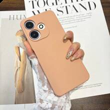 Premium Velvet Silicone Case For MOTO E20 G8 Play G31 G42 G52 G64 G85 Edge 50 Pro ONE VISION Silky Touch - 淺棕色 - 查看 1