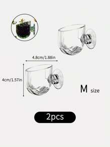 Plastic Fish Tank Decoration Cup, Suitable For Loading Small Stones And Food