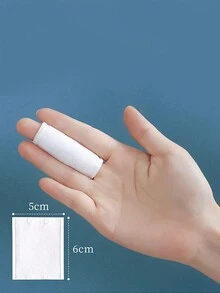 Almohadilla facial de doble cara, almohadilla desmaquillante, compresa facial húmeda, almohadilla de borde grueso para presionar, paquete pequeño, almohadilla portátil en bolsa, adecuada para salón de belleza, maquillador, combinación de cosméticos, camping, viaje de negocios, viaje, vacaciones, hombres, mujeres, novias, regalos, accesorios - Blanco - Ver 4