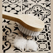 1/3 Juego de alfombras de baño vintage antideslizantes y absorbentes de silicona, con un grosor de 2,5 mm, diseño vintage, alfombra en forma de U para el inodoro, felpudo para el lavabo, decoración de piso de baño, alfombra de entrada, decoración de otoño, accesorios de baño, decoración de entrada para volver al colegio