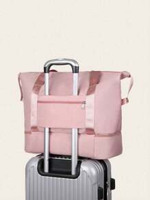 1 件时尚潮流尼龙扩展防水耐磨通用旅行包男女适用大学生适用旅行适用返校适用运动适用行李包过夜包随身包手提包健身包手提包手提包周末包手提包度假适用户外适用商务适用度假适用医院适用手提箱行李袋行李袋大学包行李袋周末包医院包粉色冬季