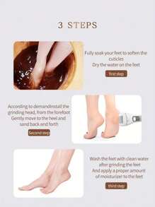 充电式电动去脚老茧机脚部死皮研磨器修脚脚锉去茧器 - 彩色 - 查看 9