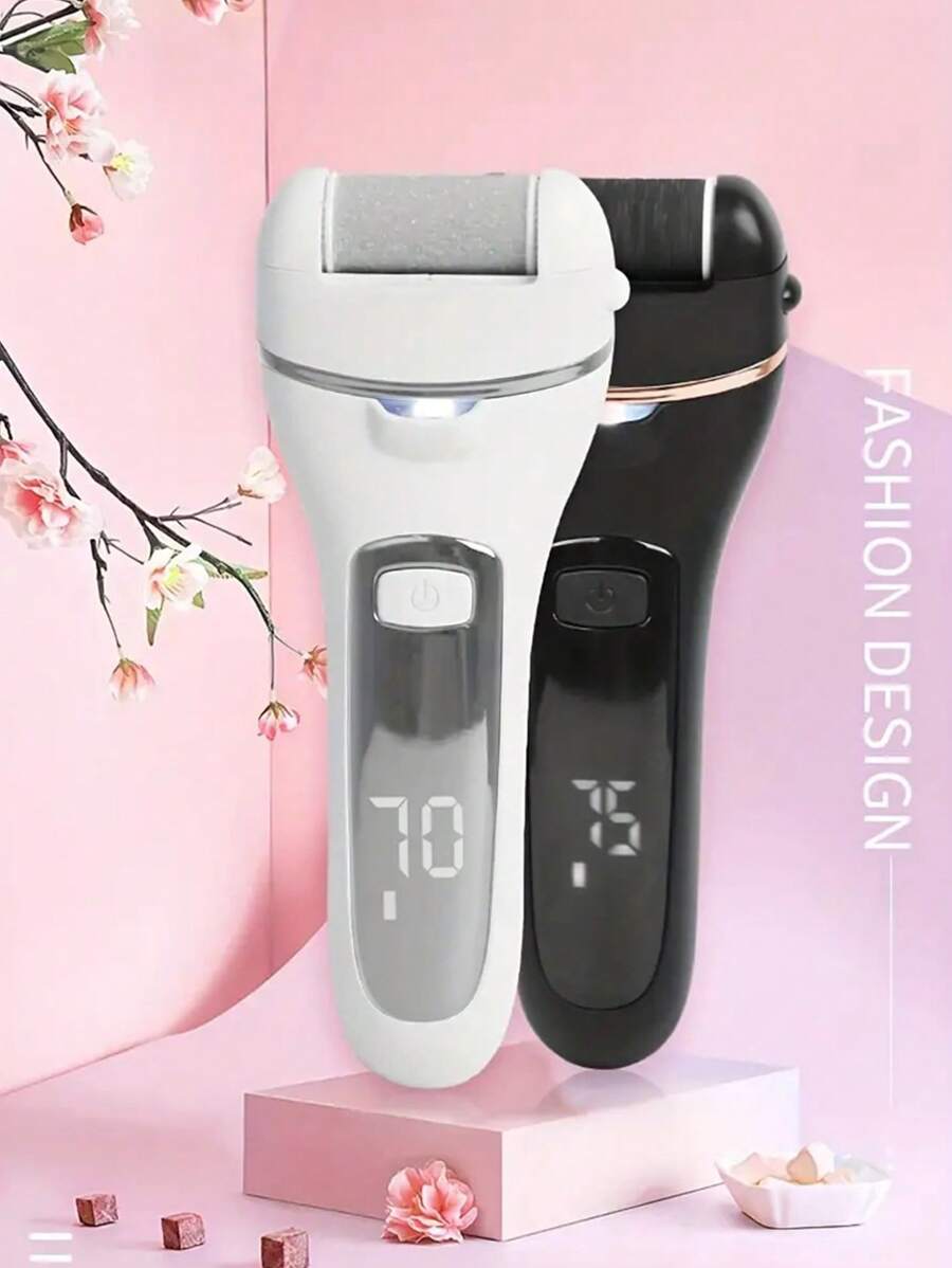 Rechargeable Electric Feet Callus Remover Machine Foot Dead Skin Grinder Pedicure Foot File Callus Remover,Equipped With LCD Display, Offers Coarse, Medium, And Fine Grinding Head Options, Suitable For Home Or Travel Use