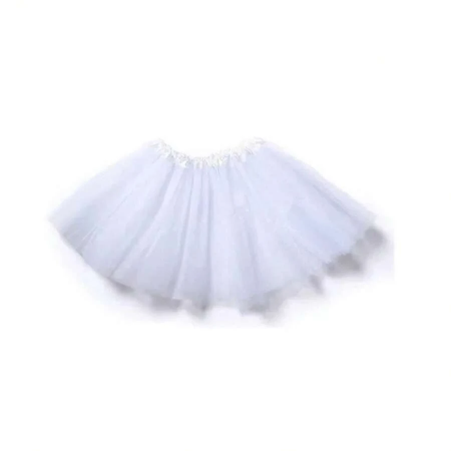 Children's Tulle Skirt 30cm [For Parties, Etc.] - White - View 1