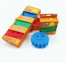 3 包厨房洗碗海绵 - 带脸，与爸爸妈妈一起有趣地清洁，耐刮擦，圣诞节和万圣节的可爱清洁用品，洗碗海绵随机颜色 - 彩色 - 查看 6