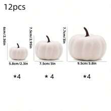 50 szt., dekoracje na Halloween, Święto Dziękczynienia, sztuczne dynie i tykwy, 8 szt. sztucznych dyń, 12 szt. szyszek i żołędzi, 30 szt. sztucznych liści klonu, jesienne weselne stoły, ozdoby centralne, Boże Narodzenie