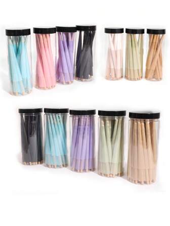 24pcs/48pcs King Size Pre-Rolled Cones,Rolled Paper, Cigarette Rolling Paper, Smoking Accessories With Random Color Paper Tube