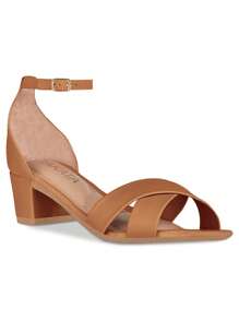 Takata Women's Sandals Low Heel Medium Block Thick Square With Buckle Party Cross Straps Casual Fashion - 駝色 - 查看 2