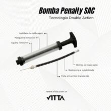 Penalty Air Pump Inflate Ball Football Volleyball Bicycle Dual Action - trắng - Xem 2