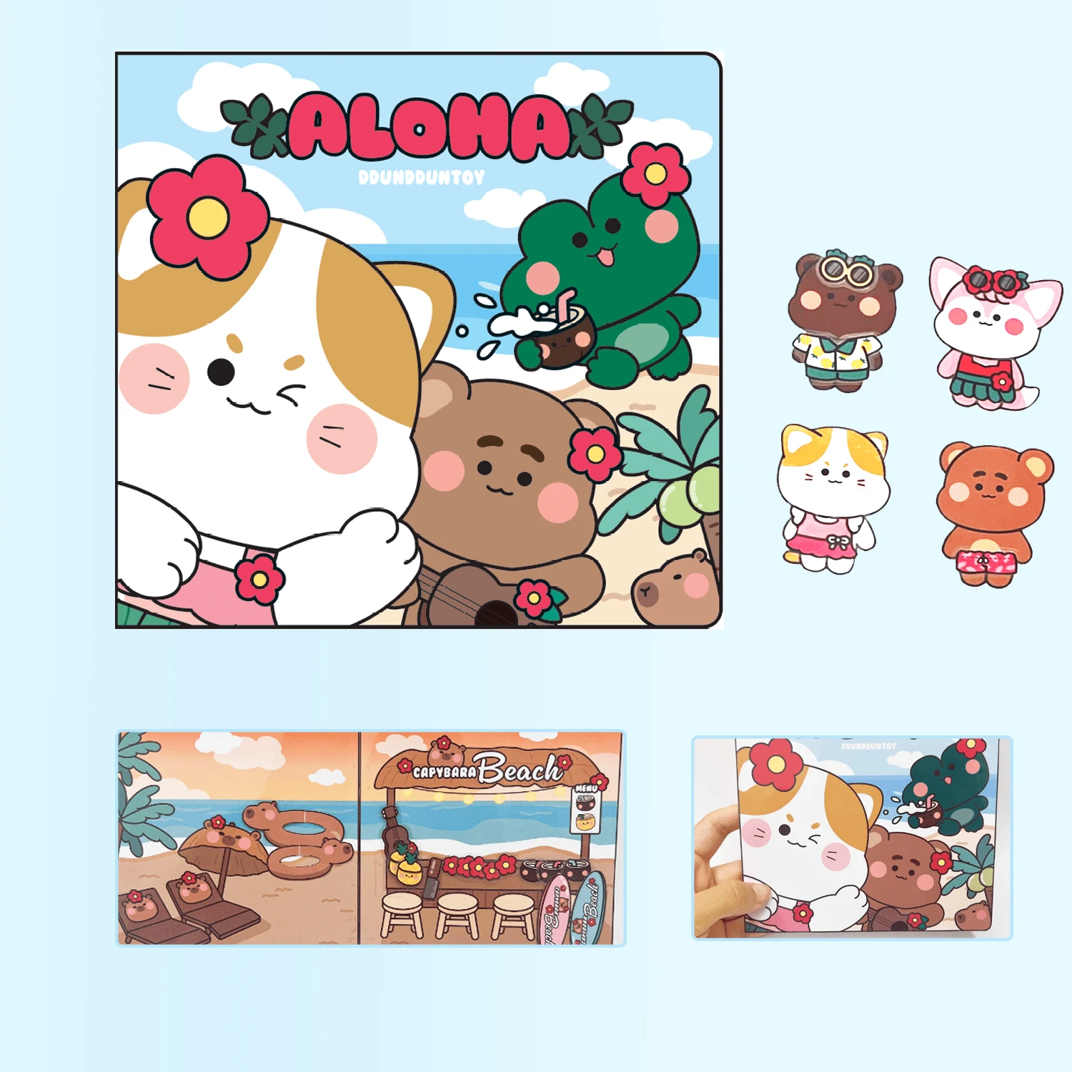 KapibaraSan Island Paper Doll Quiet Book DIY Craft Making Kids