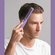 2 In 1 Portable Cordless Straightening Brush, Ionic Hair Straightener & Curling Iron - 綠色 - 查看 4