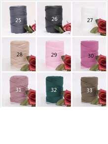 1pc, 200M Light Body Thick Ice Silk Thread Cylinder Thread Hollow Thread Ice Thread Hand Woven Crochet Hat Cushion Hook Bag Thread