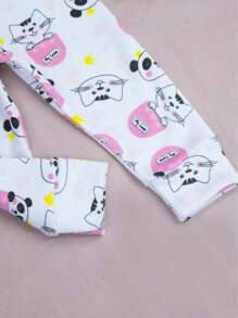SHEIN Ribbed Knit Pants For Baby Girls And Boys, 2 Pieces, Soft, Hypoallergenic, Comfort Waistband, No Elastic, Perfect Fit, Ribbed Knit, 100% Cotton - 粉色 - 查看 11