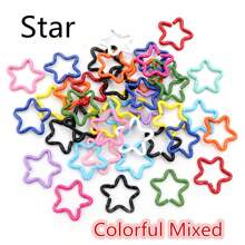 100 piezas de anillos divididos retorcidos con forma de corazón y estrella, conectores para accesorios de joyería DIY - Anillos de salto - Ver 11