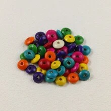 6-300 pezzi di colorate perline rotonde di legno, 4-25mm, dipinte, accessori per gioielli fai-da-te e artigianato