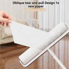 1pc Refillable Lint Roller With Extra Long Handle And Large Adhesive Roll For Pet Hair Removal