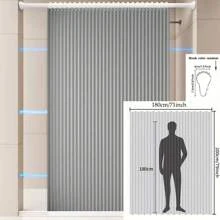 1 pièce Rideau de douche bohème pliable, fixation magnétique sans perçage, rideau de douche imperméable en matériau similaire au lin, coupe-vent et chaud, rideau pliable avec crochets en métal, rideau de séparation coupe-vent, décoration de salle de bain, décoration d'automne, accessoires de salle de bain, rentrée scolaire - Multicolore - Voir 12
