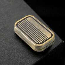 Moon Bunny Fidget Toys Adults, EDC Metal Fidget Slider, Magnetic Poker Push Card, Adult Fidget Toy For Anxiety ADHD, Cool Office Gadgets Gift For Dad Teens, Fidgets Toy For Men - Màu đồng thau - Xem 3