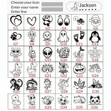 100pcs Name Stickers And 1pc Custom Name Stamp For Clothing Waterproof Solid Color Name Stamps Personalized For Students And Business Use, Custom Name Stamp For Clothing, Handwritten Signature Stamp, Name Label, DIY Customized Cartoon Self Inking Name Seal Stamp For School Student Personalized Stationery Gift Back To School