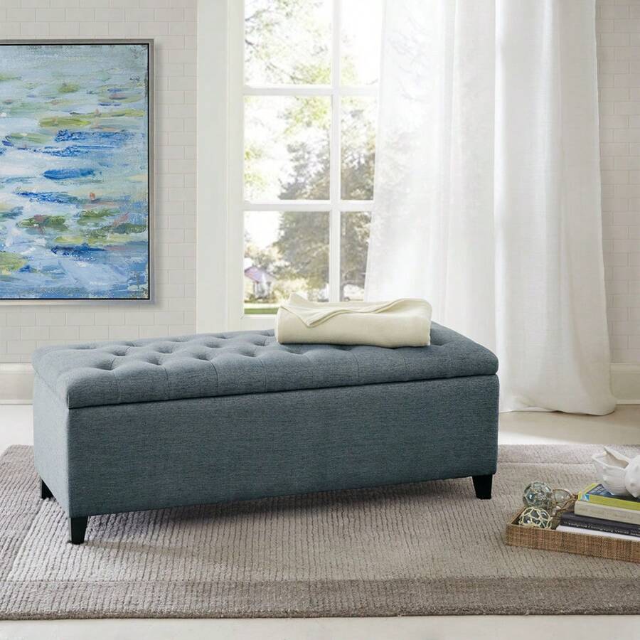 Tufted Top Soft Close Storage Bench SHEIN USA